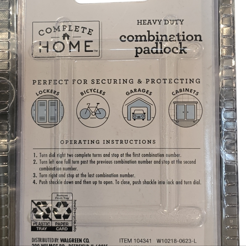 3 Complete Home Combination Padlocks - Picture 4 of 4